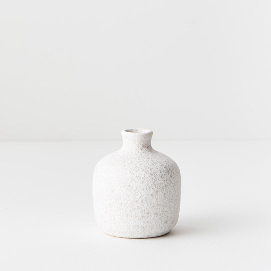 Ceramic Speckled Bud Vase Short