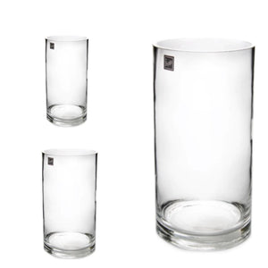 Cylinder Glass Vase Set of 3 (for LED Candles)