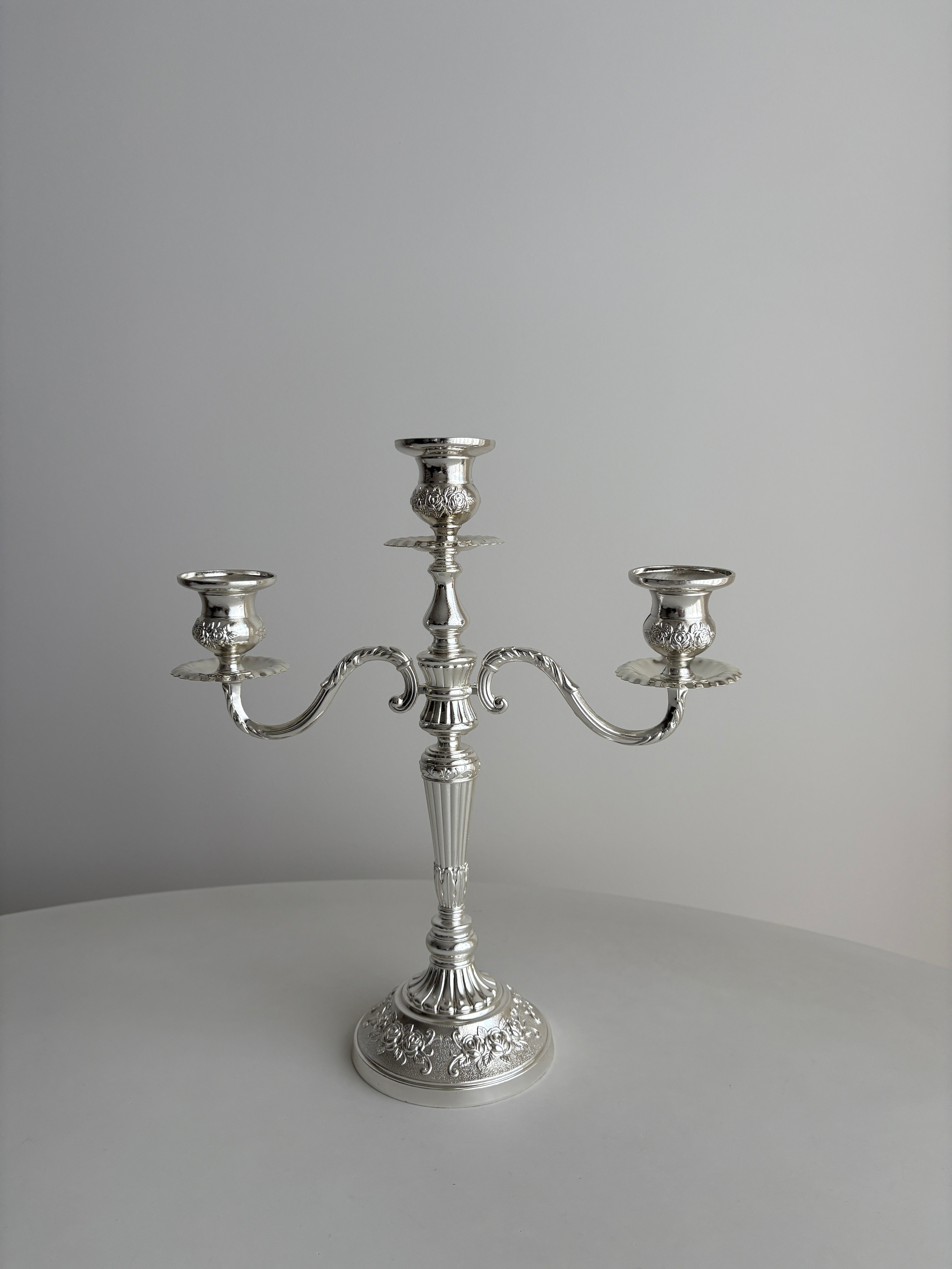 Vintage Silver 3 Arm Candelabra