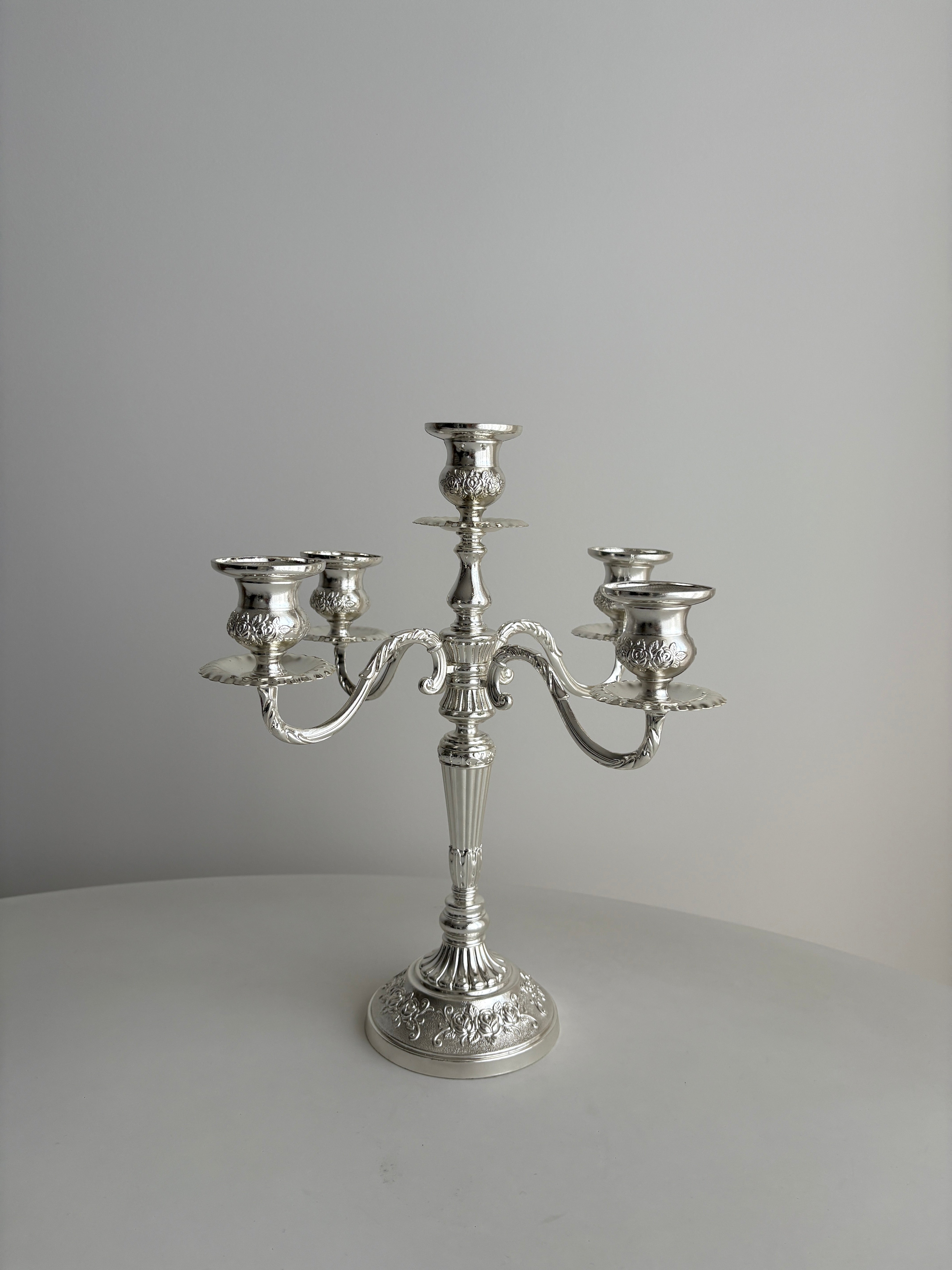 Vintage Silver 5 Arm Candelabra