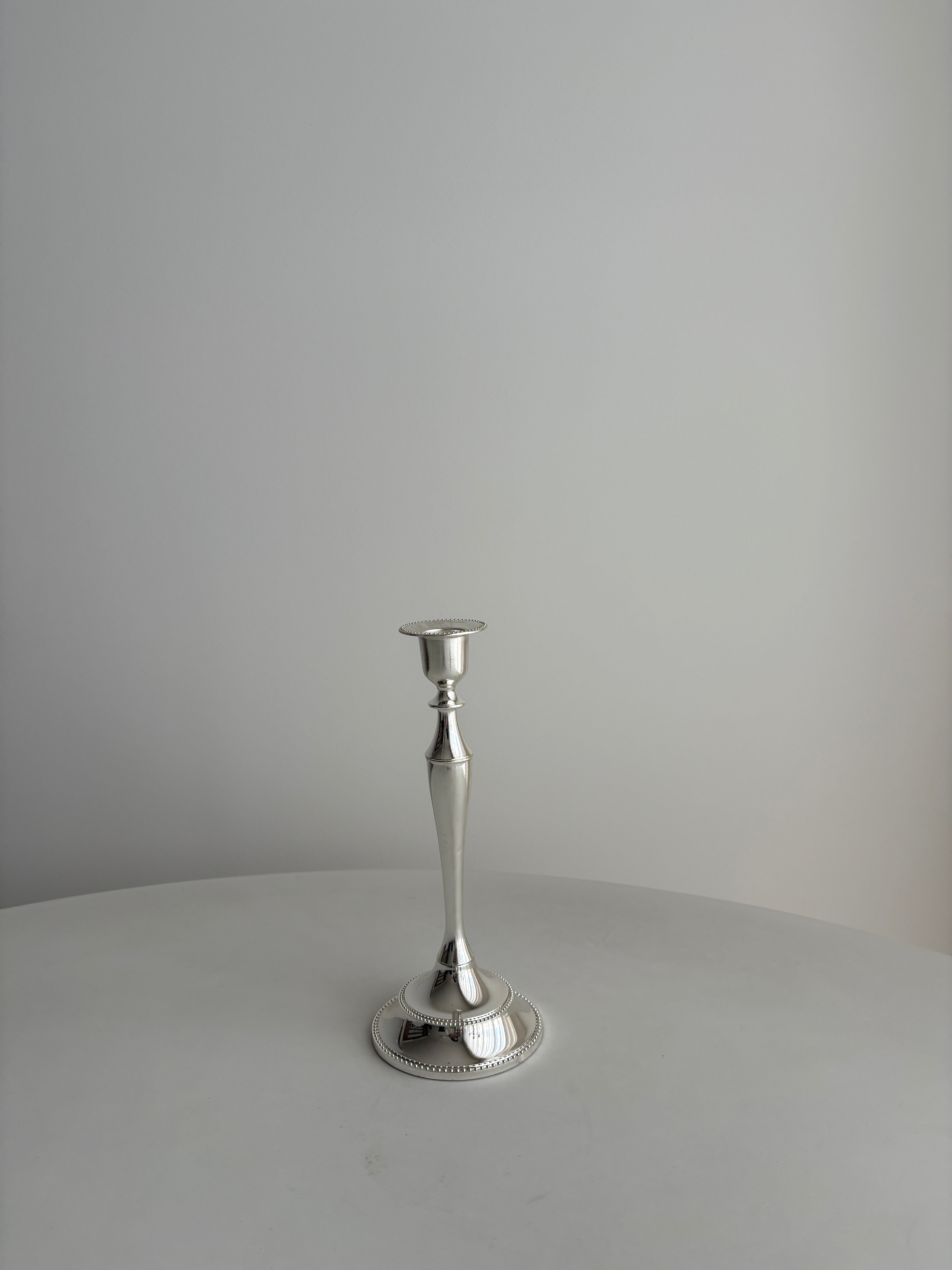 Vintage Silver Tall Candlestick