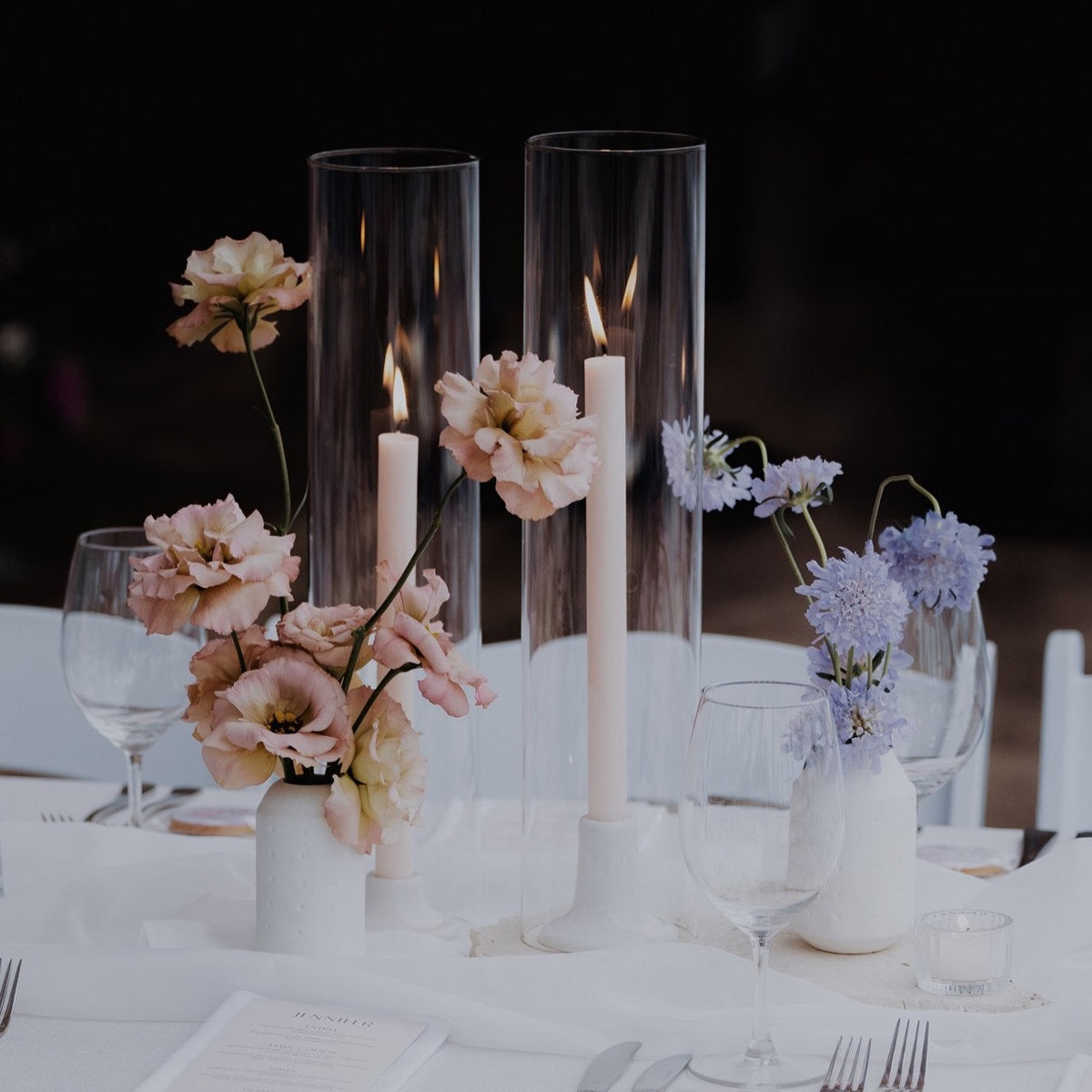 Ceramic Candlestick Set of 2 For Hire Melbourne The Hire Co.