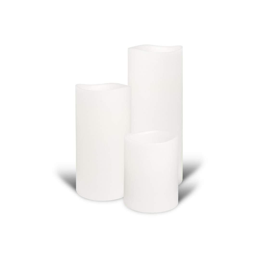 Flameless LED Pillar Candle Set of 3