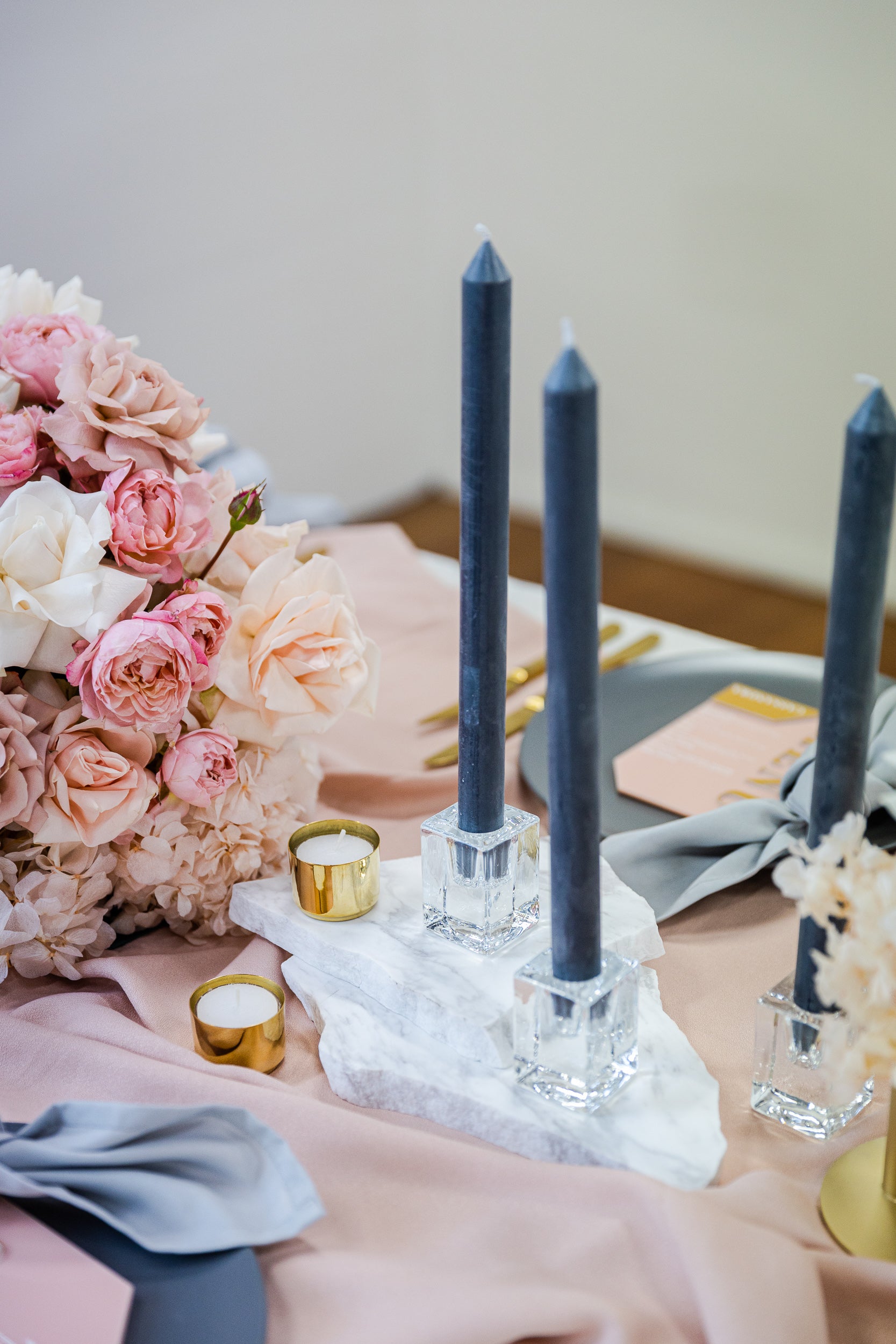 Glass Cube Candle Holder 6cm