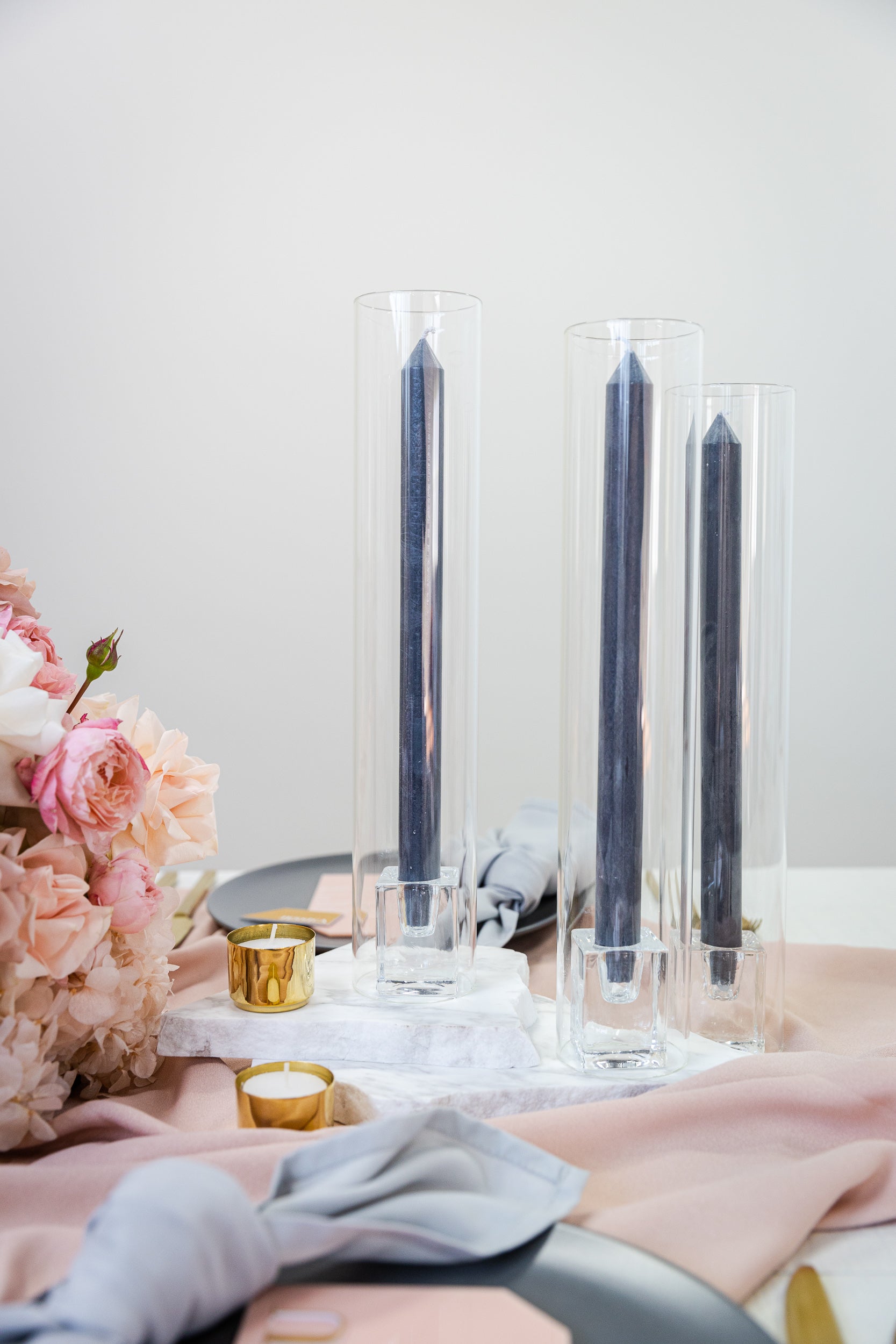 Glass Cube Candle Holder 6cm