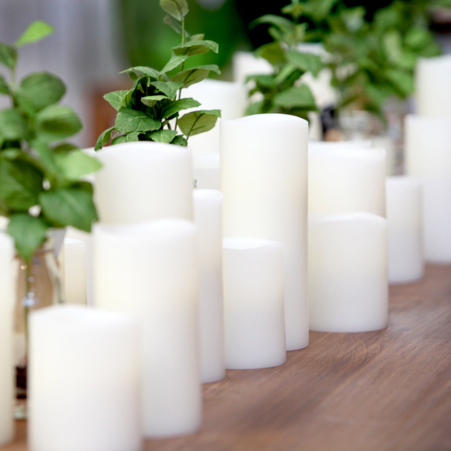 Flameless LED Pillar Candle Set of 3