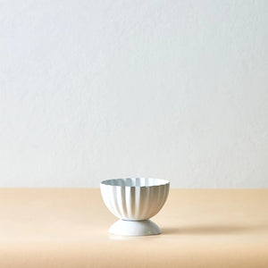 Footed Pleated Bowl Vase