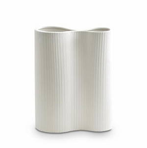 Ribbed Infinity Vase Snow Large