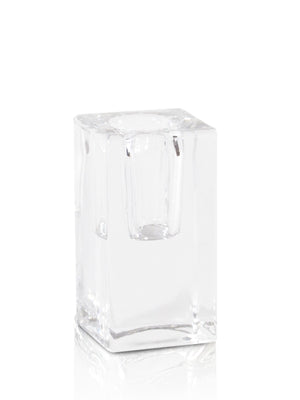 Glass Cube Candle Holder 8cm