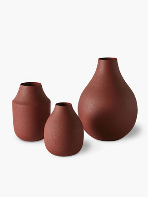Textured Vase Trio